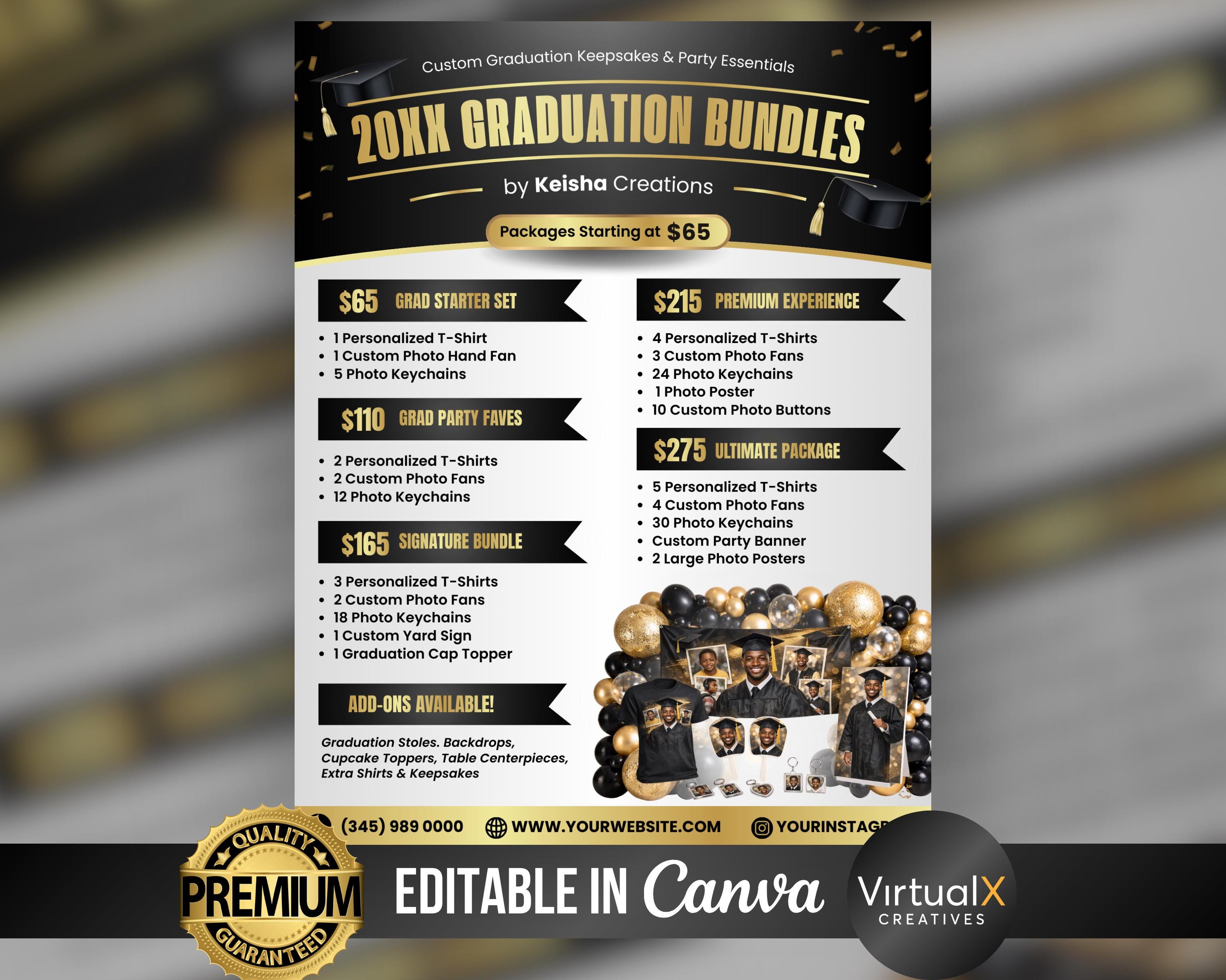 Promotional Grad Graduation Package Flyer Class of 2026 | DIY Bundle Pricelist ...