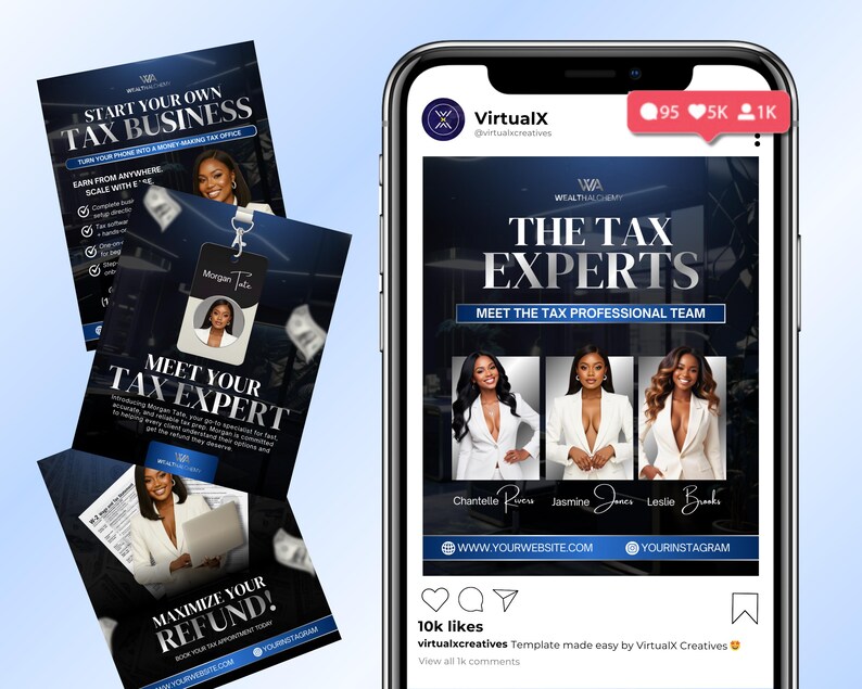 25 Tax Prep Service Flyer Bundle, Luxury Tax Season Flyers, Credit ...