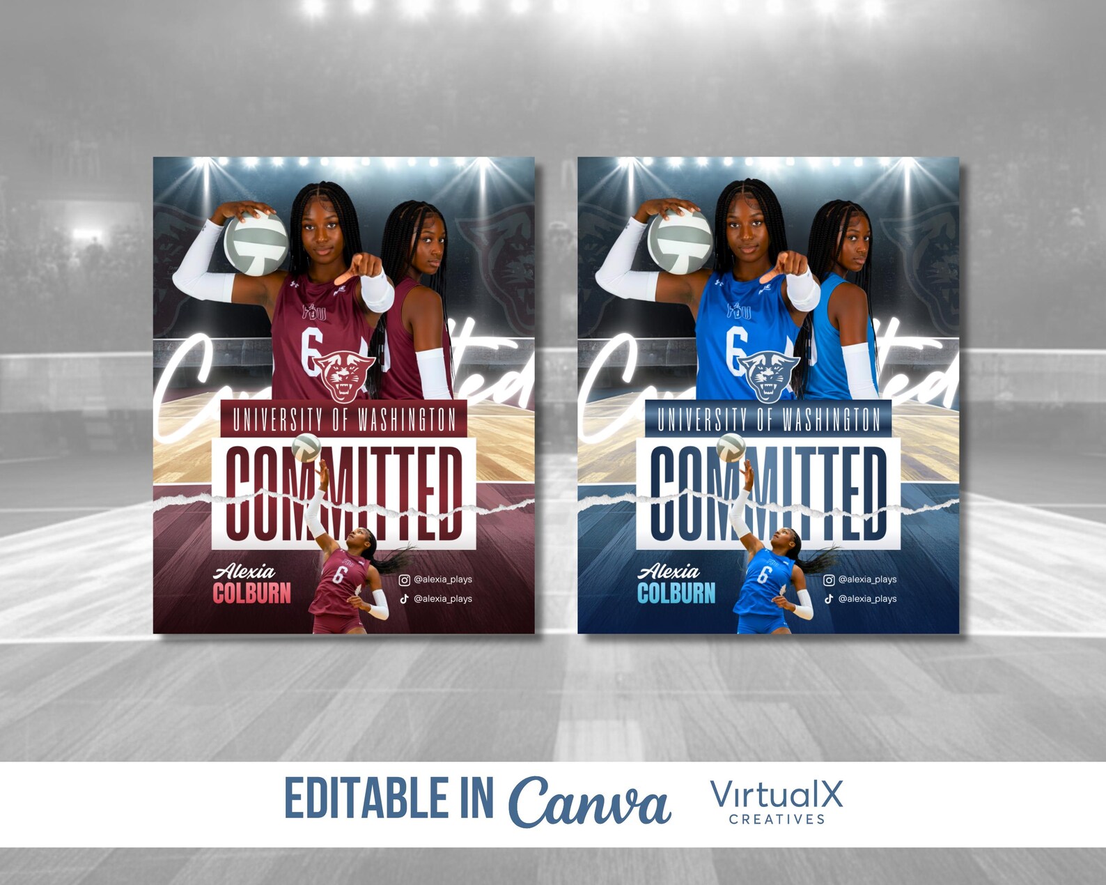 Sports Committed Poster, High School Commitment Social Media Flyer ...