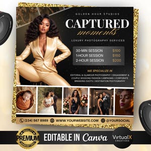 Photography Services Flyer, Professional Photographer Flyer, Photography Pricelist, Event Wedding Photoshoot Mini Session, Booking Package