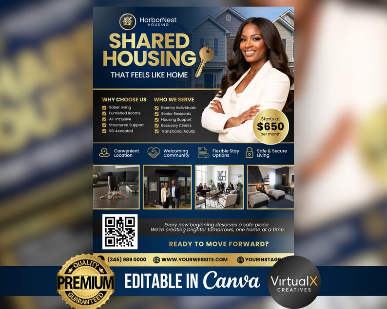 Shared Housing Program Shared Housing Program Flyer, Transitional Housing, Sober Living Home ...