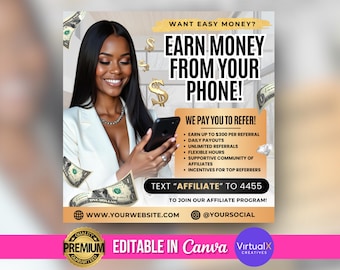 Tax Season Affiliate flyer, Tax Season Referral flyer, Accountant flyer, Tax Pro Marketing, File With Us, Tax Prep Canva Template, CPA Flyer