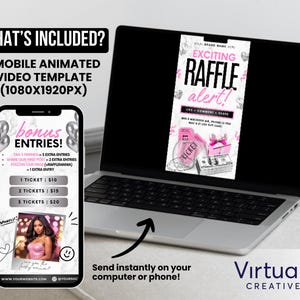 Raffle Giveaway Animated, Raffle Video, DIY Giveaway Template, Raffle ...