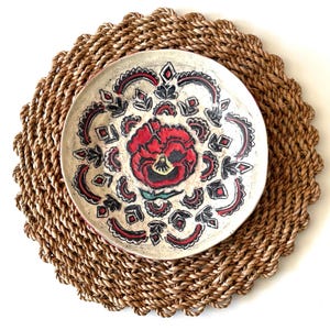 Pansy Ceramic Plate/Wall Hanging