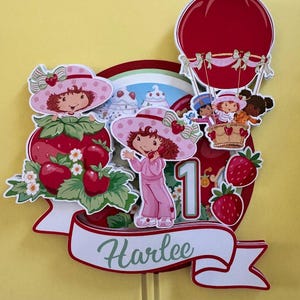 Strawberry Shortcake Cake Topper