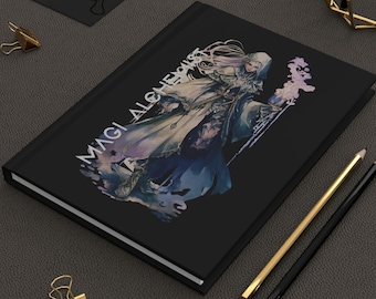 Magical Mage Hard Cover Journal Fantasy Female Wizard Gift Diary Magick Spells Private Journal Spell Crafting Notebook RPG Journal