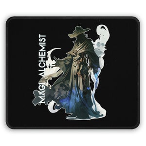 Magical Wizard Gaming Mouse Pad Fantasy Mage Mouse Pad RPG Mage Character Mouse Pad Wizard Avatar Character Gamer Gift