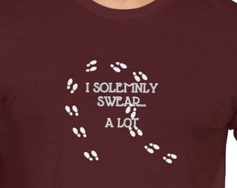 Solemnly Swear A Lot T-shirt/Unisex, Map tshirt, Funny, Gift, Cute, Unique, Fun, Birthday, Strange, Odd, Harry, Mischief, Movie, Managed