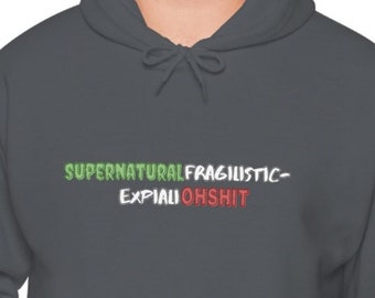 Supernatural OhSh*t Hoodie/Unisex Ghost Hooded Sweatshirt Shirt Funny Gift Cute Unique Paranormal Supernatural Halloween Spirits Investigate