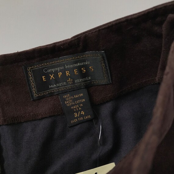 vintage express marque deposee brown faux suede s… - image 5