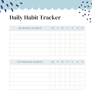 Daily Habit Tracker | Personal growth, growth mindset, atomic habits, manifestation, goals, progress daily journaling, feedback loop