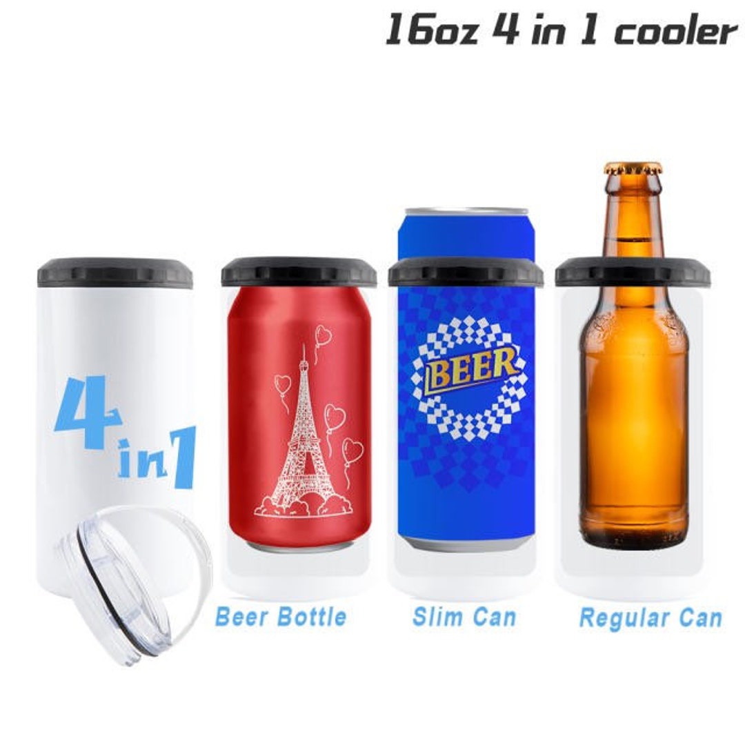 Bulk 4 in 1 Koozie Stainless Steel Insulated Can Cooler Beer Bottle Holder
