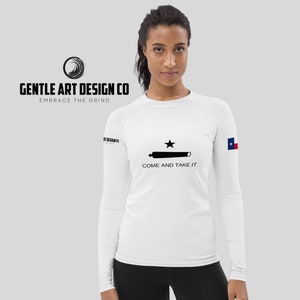 Texas Women&#39;s BJJ Rash Guard | Jiu-Jitsu Rashguard | Long Sleeve | MMA | Grappling | Nogi | Brazilian Jiu Jitsu Gifts | Gifts for Her