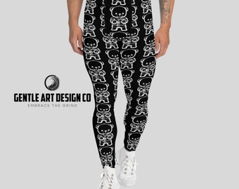 Funny "Cuddle Time" Men's BJJ Tights | Leggings for Jiujitsu | Compression Grappling Gear | Nogi | Brazilian Jiu Jitsu | Gifts for Him