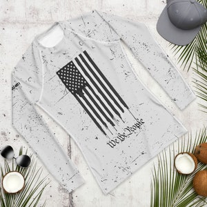 We the People Men&#39;s BJJ Rash Guard | Jiu-Jitsu Rashguard | Langarm | MMA | Grappling | Nogi | Brasilianisches Jiu Jitsu Geschenke | Geschenke für Ihn