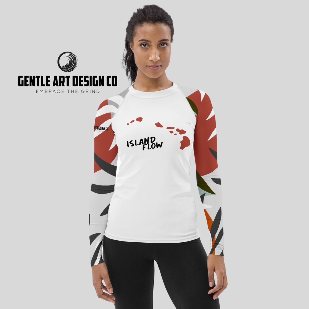 Women's BJJ Rash Guard: Island Flow Jiu-jitsu MMA Gear - Etsy
