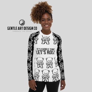 Women&#39;s BJJ Rash Guard: Teddy Bear Jiu Jitsu - Long Sleeve