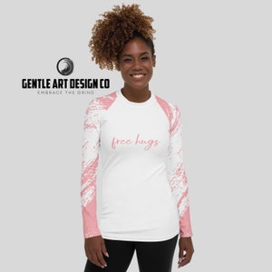 Free Hugs Women&#39;s Long Sleeve Rash Guard: BJJ MMA Grappling