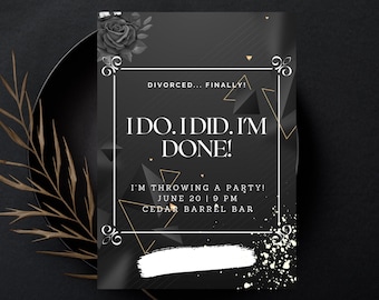 DIGITAL DIVORCE PARTY Invite, Electronic Divorce Party Invitation, Digital Divorced Party Invite, Boy Bye, Evite, Instant Download