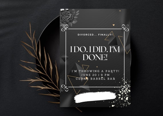DIGITAL DIVORCE PARTY Invite, Electronic Divorce Party Invitation, Digital Divorced Party Invite, Boy Bye, Evite, Instant Download