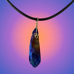 Handmade Rainbow Hematite Black Cord Adjustable Necklace