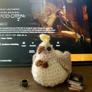 Aziraphale Crochet Amigurumi Dove/Bird (Digital Pattern)