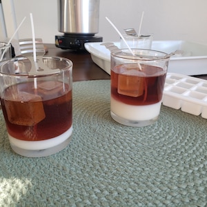 Iced Coffee Candle Handmade Coffee & Vanilla Scented Candle | Cute Holiday Gift for Coffee Lovers chai tea latte Christmas candles 7 or 14oz