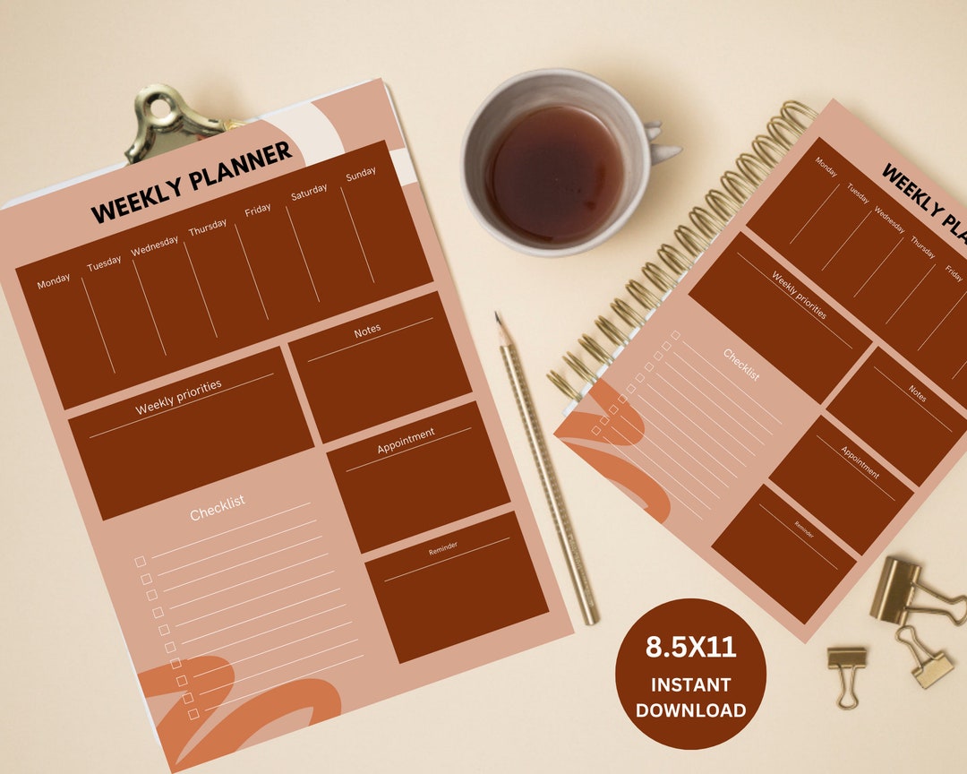 Weekly Planner, Best Weekly Planner, Weekly Schedule Planner, Weekly
