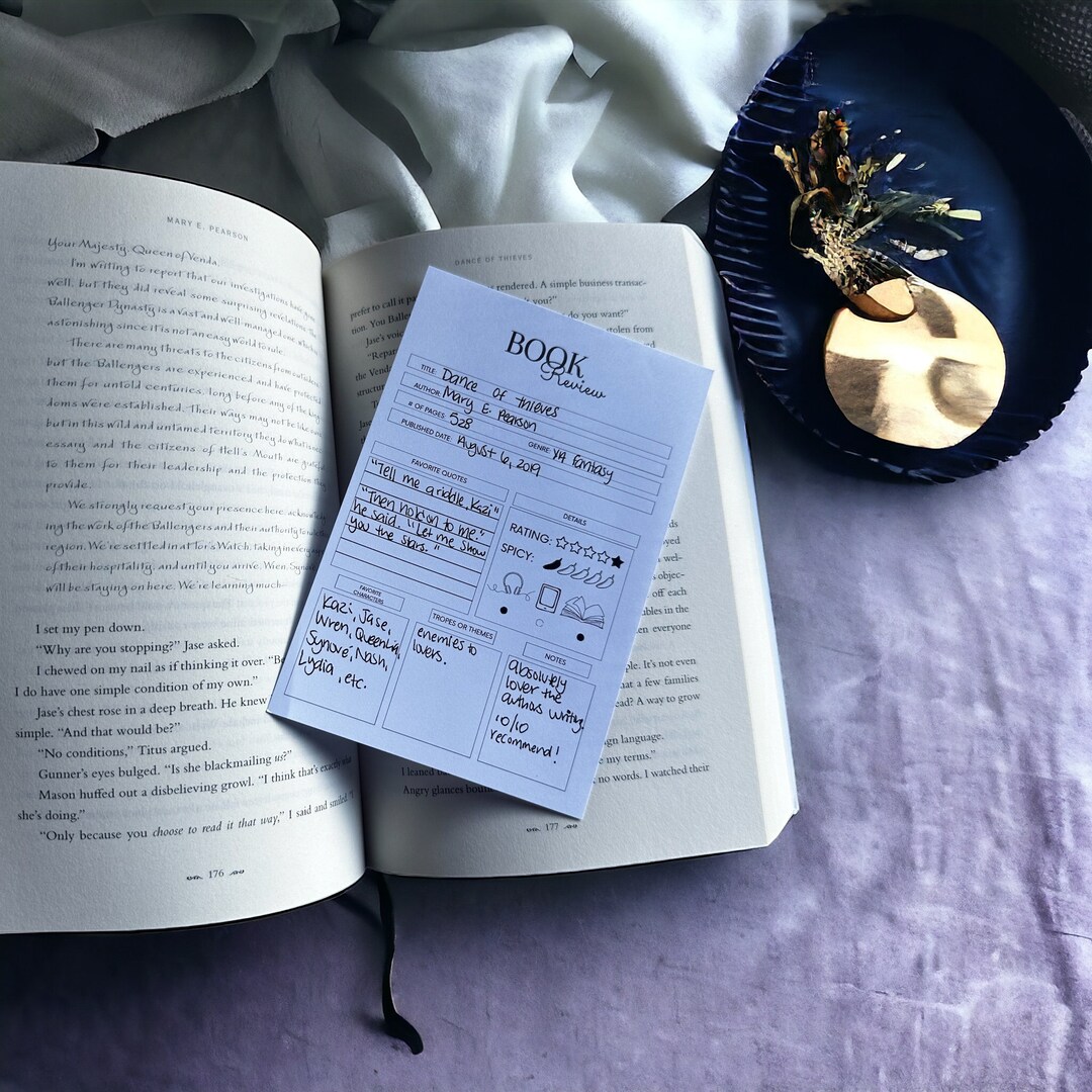 Book Review Notepad - Etsy