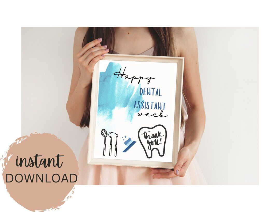 Dental Assistant Appreciation Week, Printable Gift Idea, Medical Team