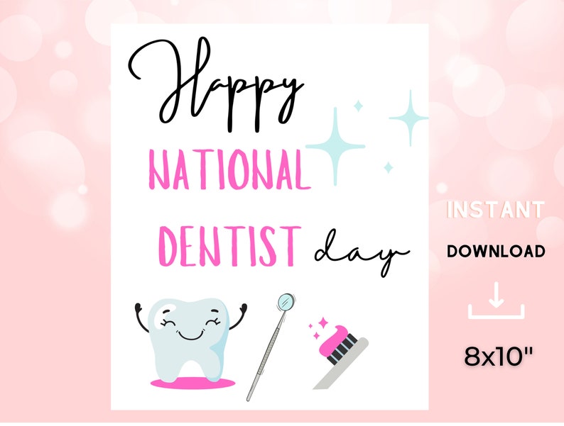 Dentist Appreciation Week, Printable Gift Idea, Medical Team, Thank You