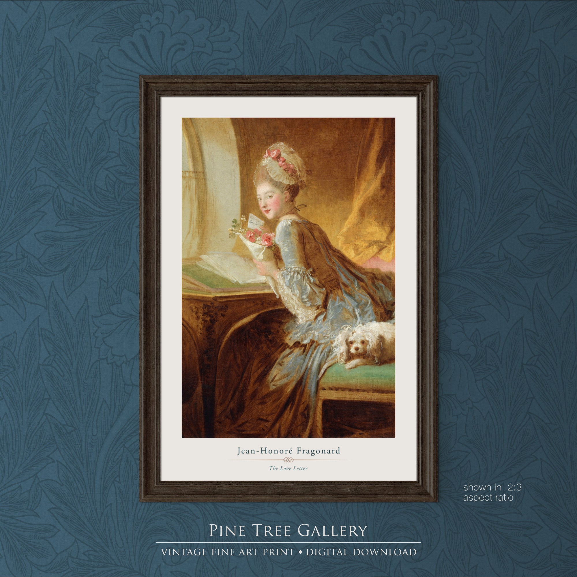 The Love Letter by Jean-honore Fragonard | Vintage Art Print