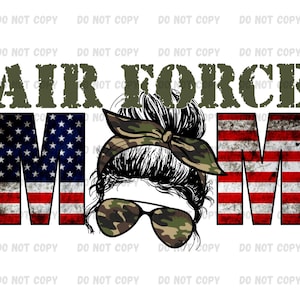 Air Force mom messy bun png