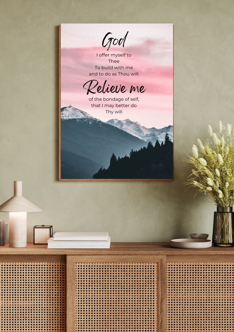AA Third Step Prayer Serene Background Digital Download 8x10 - Etsy