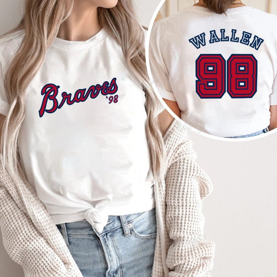 98 Braves Song Shirt WALLEN Graphic Tee Braves Etsy