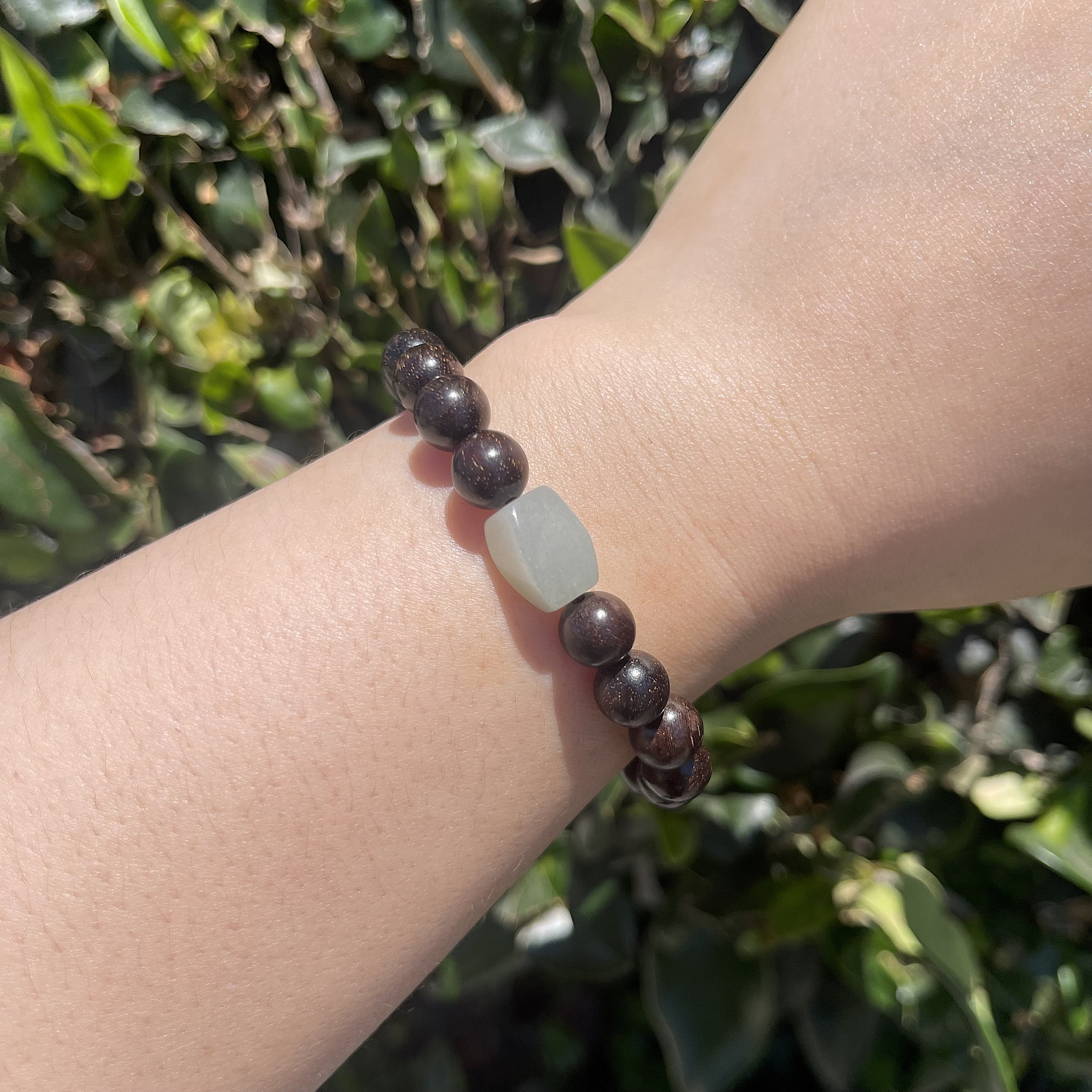 Red Sandalwood Meditation Bracelet: AAA Pterocarpus Santalinus