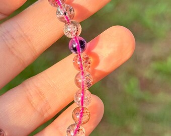 Icy Super Seven Crystal Bracelet – Natural Old Mine Gemstone