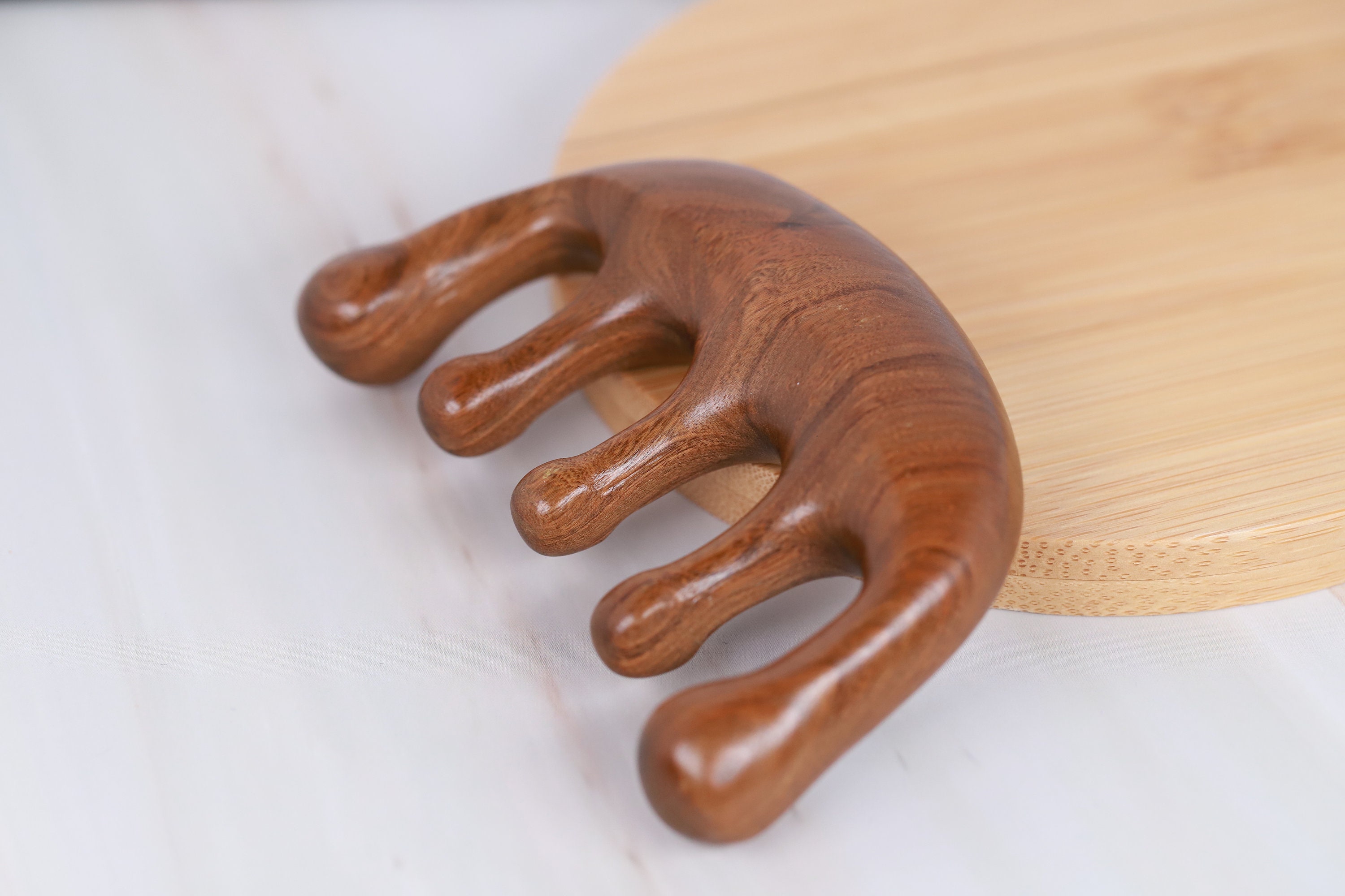 Natural Sandalwood Head Massage Comb Scalp Massage Tool