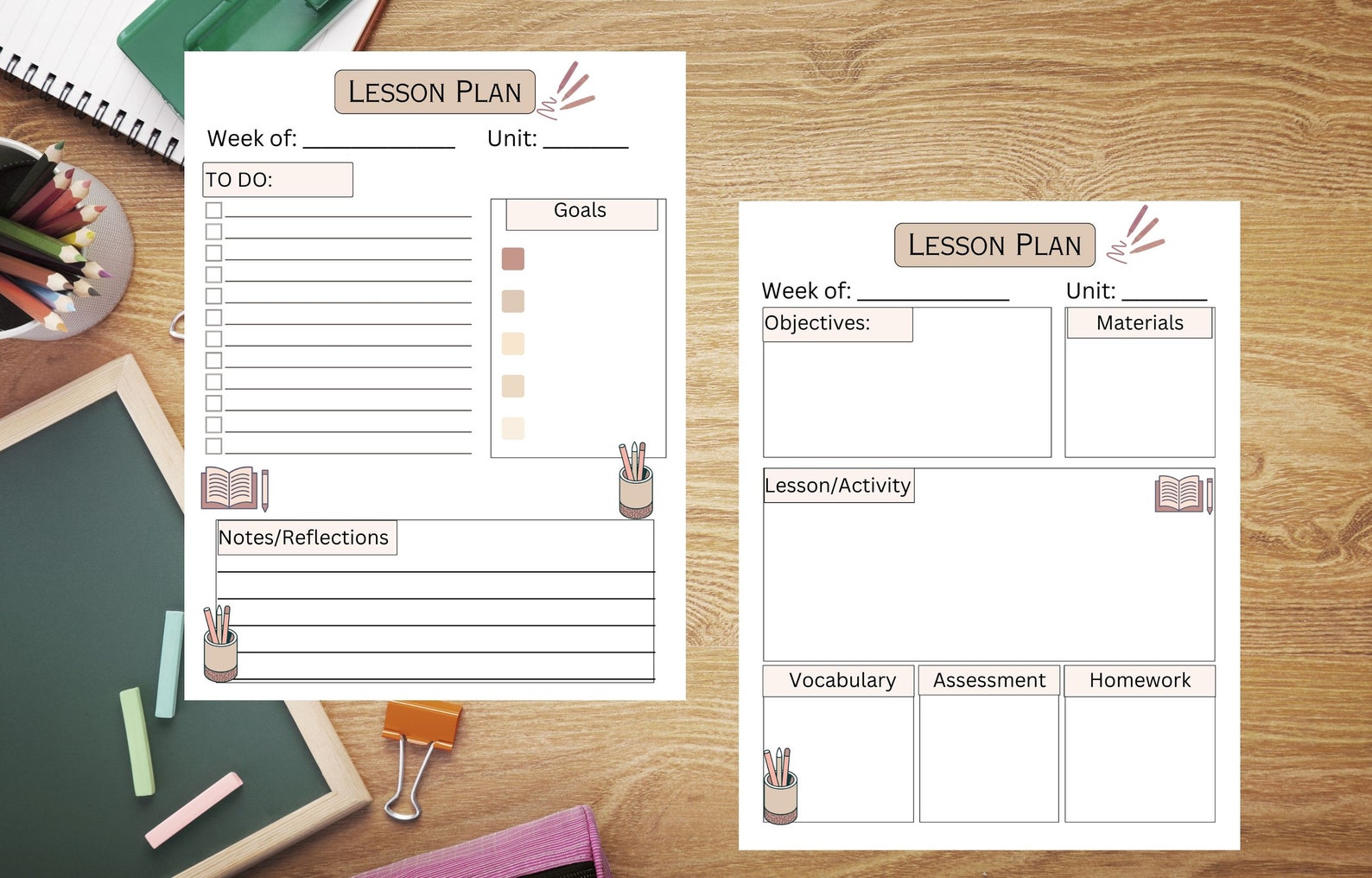 Lesson Plan, Teacher Planner, Printable Planner Pages, Printable Lesson ...