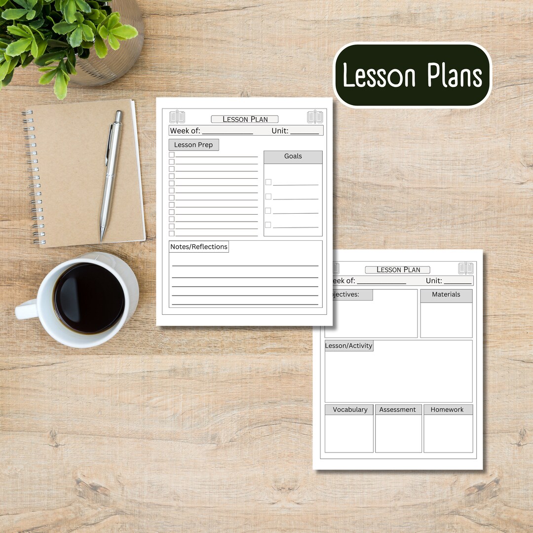 Lesson Plans, Teacher Planner, Planner Pages Printable Lesson Plan ...