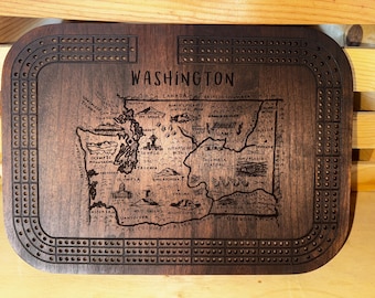 Tablero de cribbage de Washington con 3 pistas completas