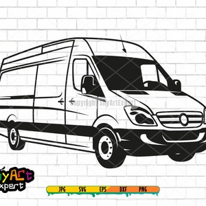 Delivery Van SVG file, Van svg, Trucking svg, silhouette, Png, cut file