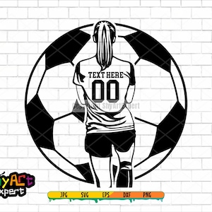 Soccer Player SVG file, soccer svg, Personalized Name, soccer team, clipart, dxf, png, cut file for cricut