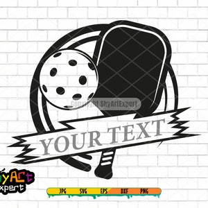 Fichier SVG de pickleball, vecteur de pickleball, monogramme de pickleball, clipart, png, fichier de coupe, téléchargement numérique