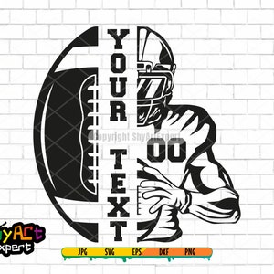 Football player SVG file, Customized svg, Football svg, football team, Football name, Football Season, Png, Cricut file, T-shirt file