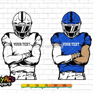 Football player SVG file, Customized svg, Football svg, colored layers, Football name, Football Season, American Football svg, Png dxf eps