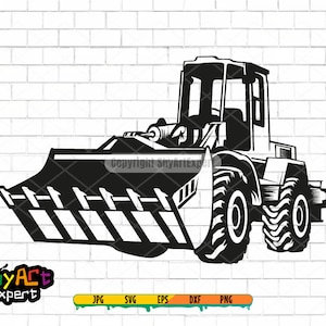 Backhoe SVG file, backhoe svg, backhoe loader svg, heavy equipment svg, dxf, png, cut file