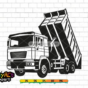 Dump Truck SVG file, Truck svg, trucker svg, png, clipart, Dumptruck cut file for cricut, dxf
