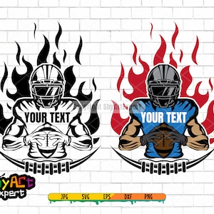Football player SVG file, Customized svg, Football svg, colored layers, football team, Football name, Football Season, Png