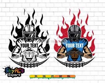 Football player SVG file, Customized svg, Football svg, colored layers, football team, Football name, Football Season, Png
